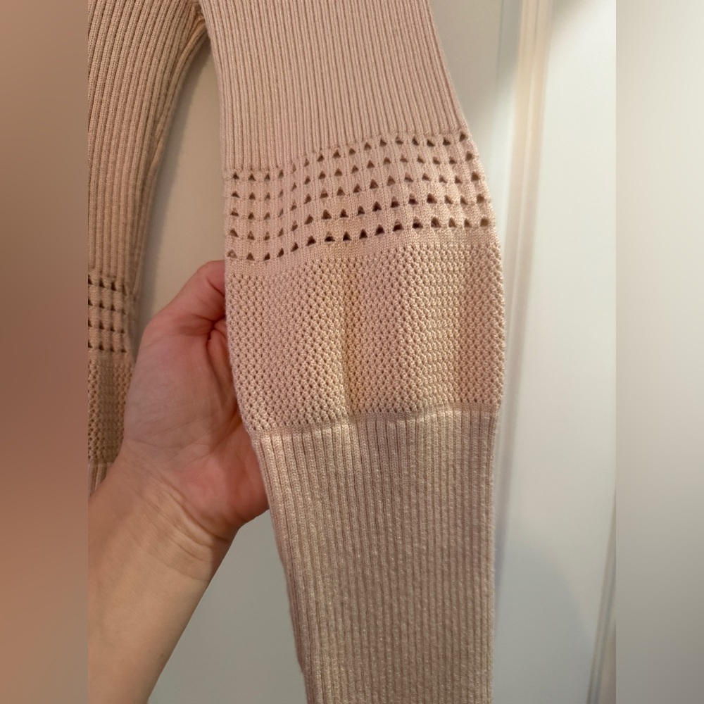 Long sleeve fitted knit midi dress - Picture 4 of 5
